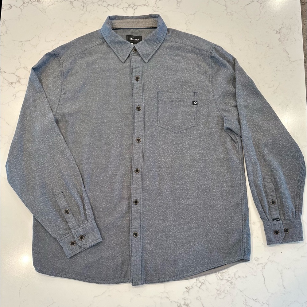 Marmot Men's Gray Casual Button Down Shirt